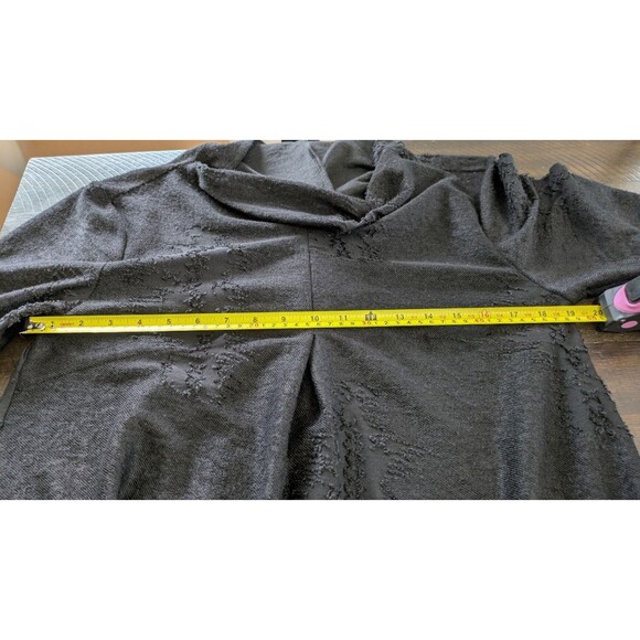 Nor Denmark Cowl Neck Dress Textured Designer Black Artsy Long Sleeve Midi US M - Picture 11 of 12